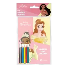 Solapa Pop Minilivro Ler e Colorir Com Lápis - Disney Princesa