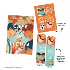 Café Com Lichia - Com Cartela de Adesivos + Marca Página