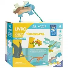 Todolivro Play - Livro Com Quebra-Cabeça Progressivo - Dinossauros - 3 Anos