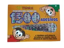 Turma da Mônica - Prancheta Para  Colorir Com 1500 Adesivos - Mônica e Cebolinha
